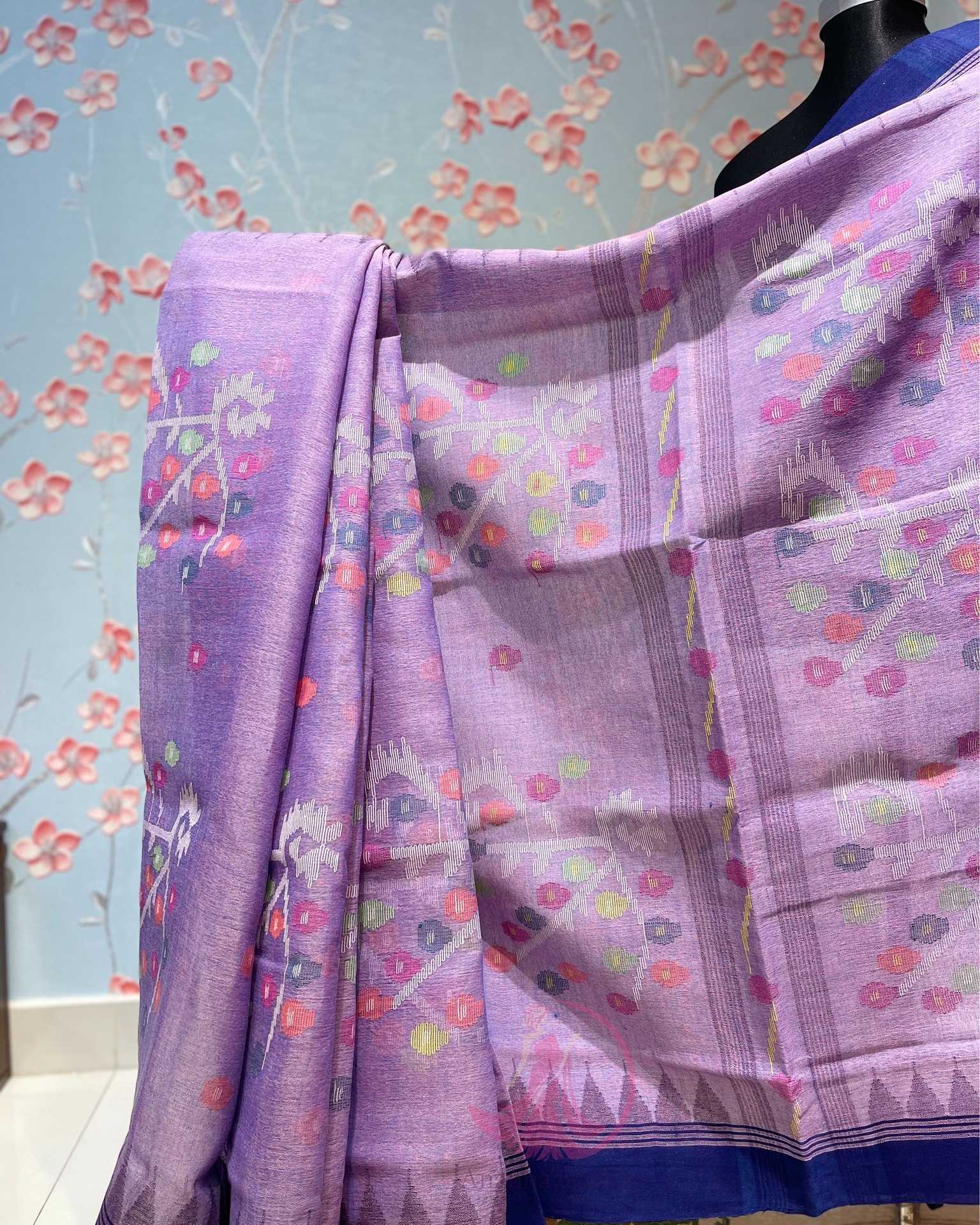 Orchid Purple Monipuri Saree - Image 2